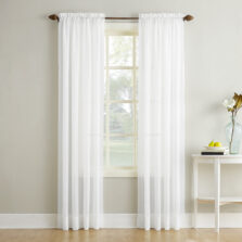 Crushed Slot Top Voile Panel White