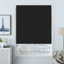 Plain Blackout Roller Blind Jet Black