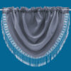 Plain Voile Macrame Lace Swag Grey - Image 2