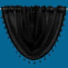 Plain Voile Crystal Bead Swag Black - Image 2