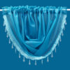 Plain Voile Crystal Bead Swag Teal - Image 2