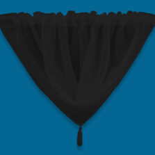 Plain Voile Swag Black