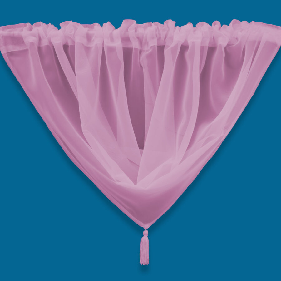 Plain Voile Swag Blush Pink