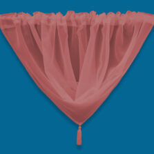 Plain Voile Swag Coral