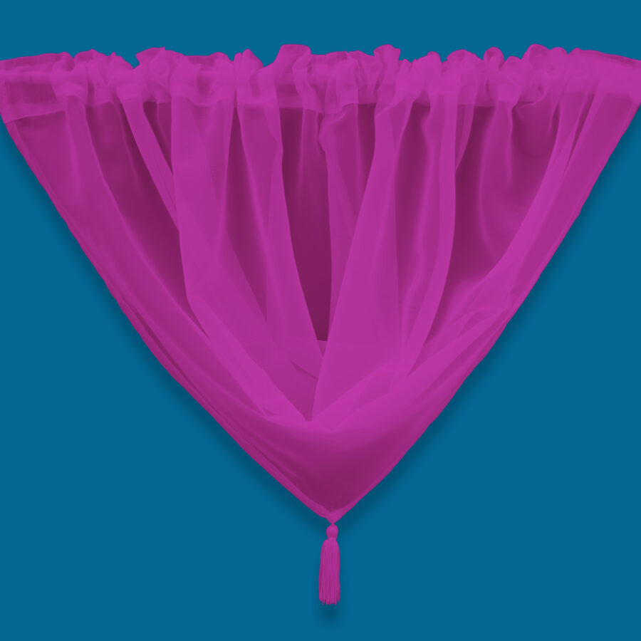 Plain Voile Swag Fuchsia