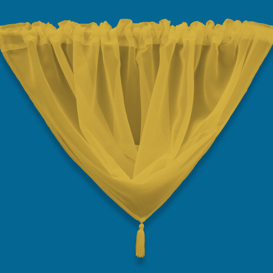 Plain Voile Swag Gold