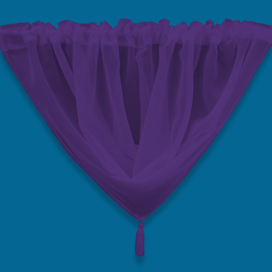 Plain Voile Swag Grape