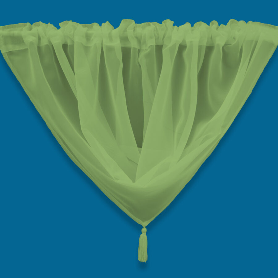 Plain Voile Swag Lime