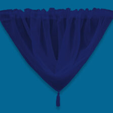 Plain Voile Swag Navy