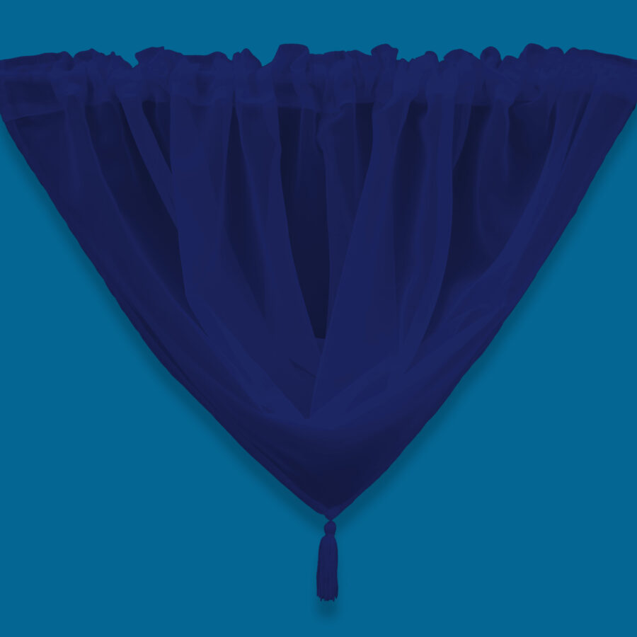 Plain Voile Swag Navy