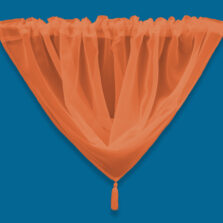 Plain Voile Swag Orange
