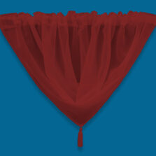 Plain Voile Swag Red