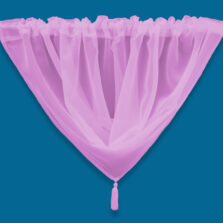 Plain Voile Swag Rose