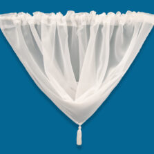 Plain Voile Swag White
