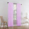 Plain Slot Top Voile Panel Rose - Image 2