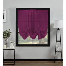 Plain Voile Tie Blind Burgundy