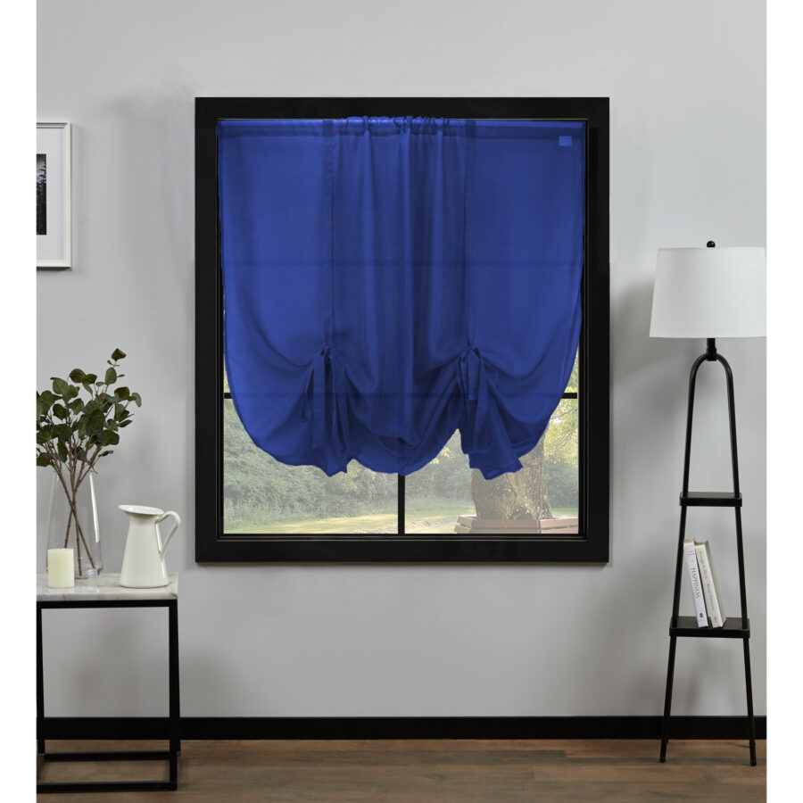 Plain Voile Tie Blind Navy