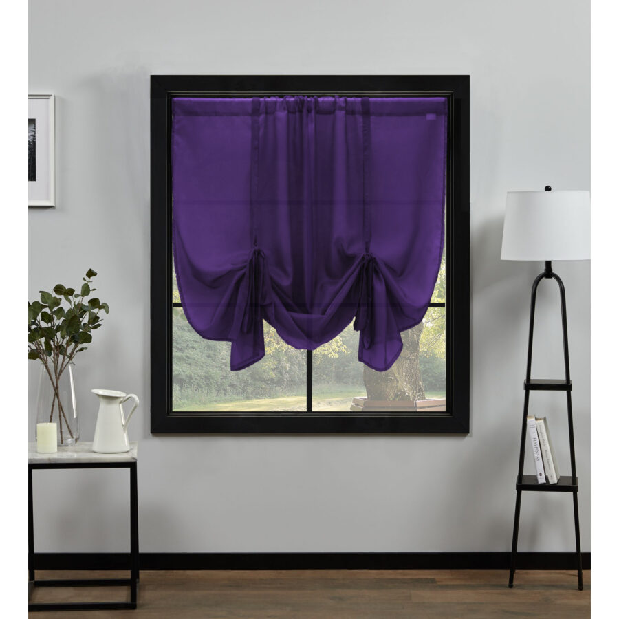 Plain Voile Tie Blind Purple