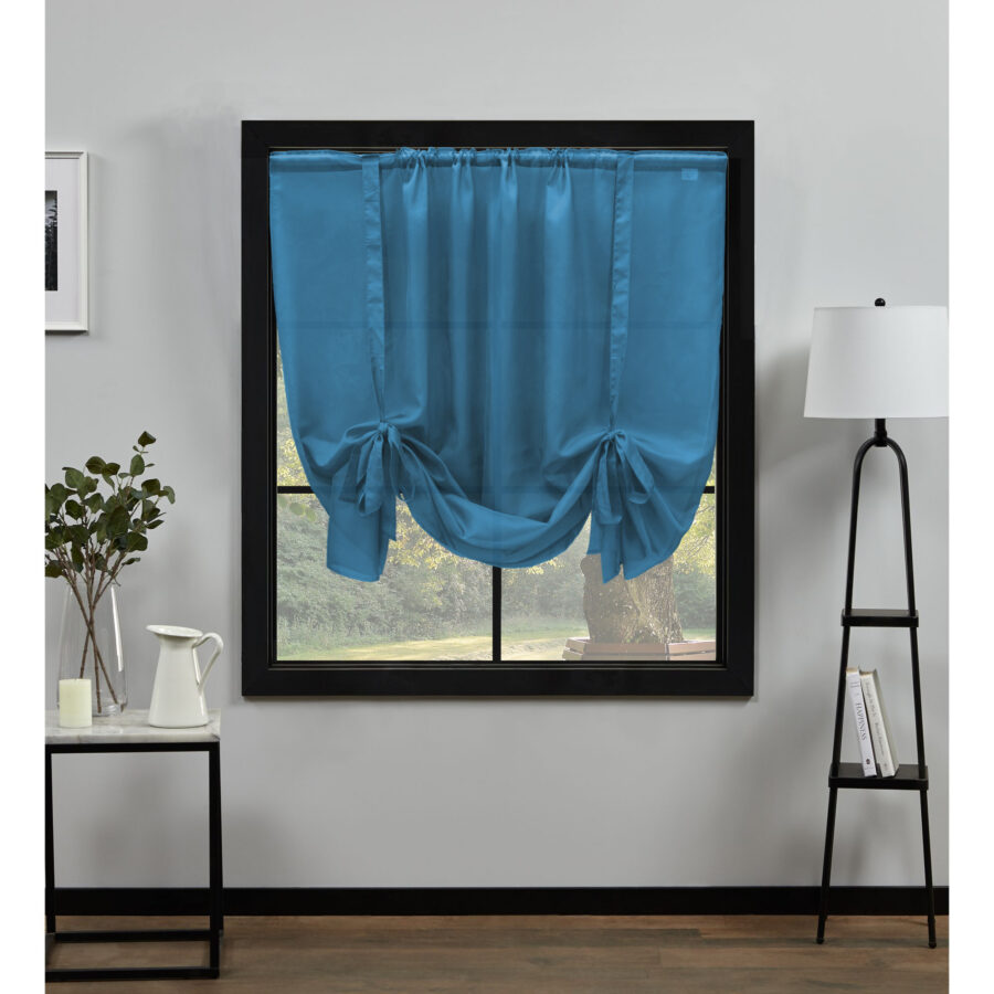 Plain Voile Tie Blind Soft Teal