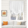 White Textured Voile Tie Blind