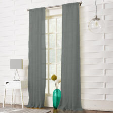 Plain Textured Voile Panel Grey