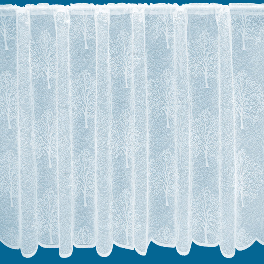 Birch White Net Curtain