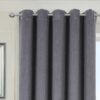 Barbados Grey Eyelet Blockout Ready Made Curtains - Image 3
