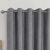 Crete Chenille Grey Lined Blackout Eyelet Curtains - Image 3