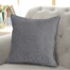 Crete Chenille Grey Cushion Cover - Image 2