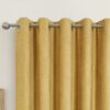Crete Chenille Ochre Lined Blackout Eyelet Curtains - Image 3