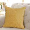 Crete Chenille Ochre Cushion Cover - Image 2