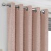 Dotty Blush Pink Eyelet Blackout Ready Made Curtains - Image 3