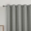 Dotty Grey Eyelet Blackout Ready Made Curtains - Image 3