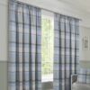 Dundee Duck Egg Faux Wool Lined Ready Made Curtains - Image 2