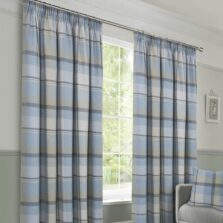 Dundee Duck Egg Faux Wool Lined Ready Made Curtains