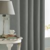 Harriet Grey Eyelet Blackout Ready Made Curtains - Image 3
