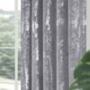 Michaela Grey/Silver Eyelet Fully Lined Ready Made Curtains - Image 3