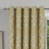 Panama Ochre Eyelet Fully Lined Ready Made Curtains - Image 3
