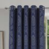 Panama Navy Eyelet Fully Lined Ready Made Curtains - Image 3