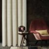 Valerie Cream Velour Eyelet Blackout Lined Ready Made Curtains - Image 4