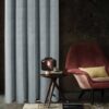 Valerie Silver Velour Eyelet Blackout Lined Ready Made Curtains - Image 4