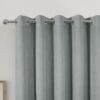Valerie Silver Velour Eyelet Blackout Lined Ready Made Curtains - Image 3
