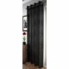 Adele Metallic Thread Eyelet Voile Panel Black - Image 2