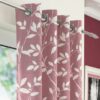 Willow Leaf Design Headed Eyelet Voile Panel Blush Pink - Image 2