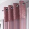 Crushed Headed Eyelet Voile Panel Blush - Image 3