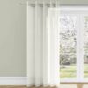 Plain Ring Top Eyelet Heading Voile Panel Cream - Image 2