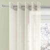 Plain Ring Top Eyelet Heading Voile Panel Cream - Image 3