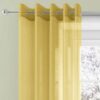 Plain Ring Top Eyelet Heading Voile Panel Ochre - Image 3