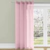 Plain Ring Top Eyelet Heading Voile Panel Pink - Image 2