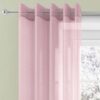 Plain Ring Top Eyelet Heading Voile Panel Pink - Image 3